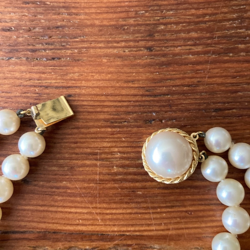 Vintage Marjorica Long Double Strand Faux Pearl Necklace - Picture 4 of 10